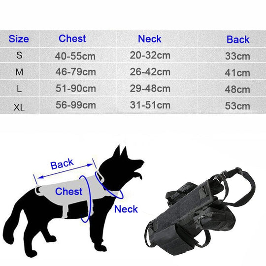 Military-Grade Tactical Dog Harness